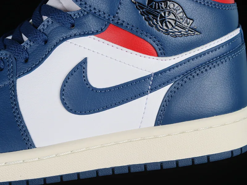 All categories Air Jordan Jordan series basketball shoes Air Jordan 1 Mid G version pure original Air Jordan 1 Mid "French Blue" AJ1 Joe 1 red and blue stitching French flag mid-top basketball shoes BQ6472-146